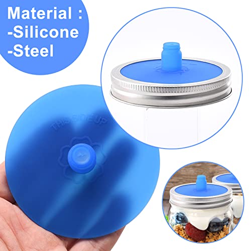 Yosoo Mason Jar Fermentation Lid, Silicone Sealed Fermentation Cover for 86mm Caliber, Ideal for Sauerkraut and Pickles (1) - color: #2-1