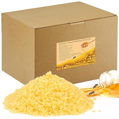 TRINIDa Yellow Beeswax Pellets 10LB, Organic Yellow Beeswax, Beeswax for Candle Making, Body, Skin Care DIY, Lip Balm and Soap Making Supplies - color: yellow 10lb