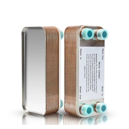 20/30/40 Plate Stainless Steel Wort Chiller, Counter Flow Heat Exchanger Beer Cooler for Homebrew Brewing, Efficient Rapid Cooling Tool(20 Plates) - color: 20 Plates