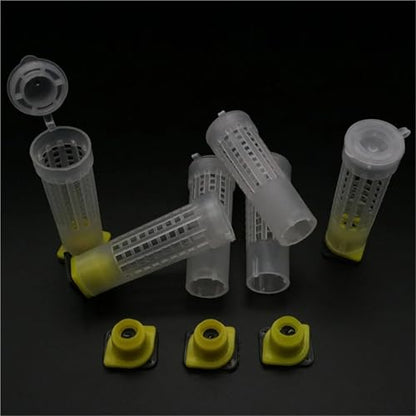 Bee Rearing Kit 1SET Apiculture Kit Queen Bee Rearing Plastic Graft Larva Pen Hair Roller Cage Cell Protection Beekeeping Tool Supplies for Beginners and Bee Keeper
