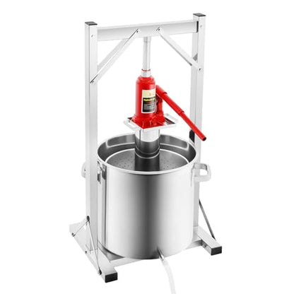 6 Gallon Hydraulic Fruit Wine Press for 100% Nature Juice Making | Manual Juice Maker, Apple Grape Berry Vegetables Crusher, Olive Oil Cider Wine Making - color: 6 Gallon
