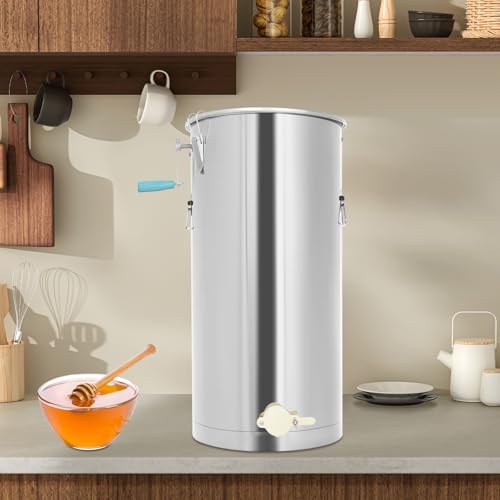 Stainless Steel Manual Honey Extractor, Household Beekeeping Machine Honey Presser Beeswax Press Tool Honey Presser Manual Beekeeping Extraction Tool for Honey Fruits Vegetables Juice (Style A) - color: Style A