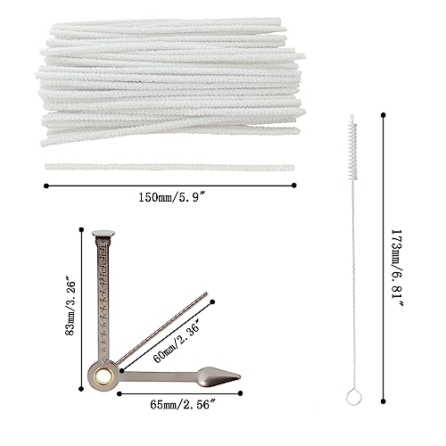 WAFJAMF Multifunctional Pipe Cleaning Kit,50 Pieces of Cleaning Strip 1 Pcs 3-in-1 Pipe Tamper Reamer and 5 Pcs Straw Brush - color: Pipe Cleaning Kit-56pcs