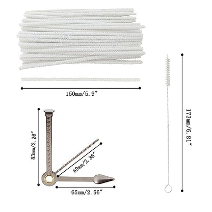WAFJAMF Multifunctional Pipe Cleaning Kit,50 Pieces of Cleaning Strip 1 Pcs 3-in-1 Pipe Tamper Reamer and 5 Pcs Straw Brush - color: Pipe Cleaning Kit-56pcs