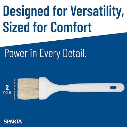 SPARTA 4037800 Meteor Boarhair Pastry Brush, Basting Brush With Built-In Projecting Hook, 2 Inches, Brown