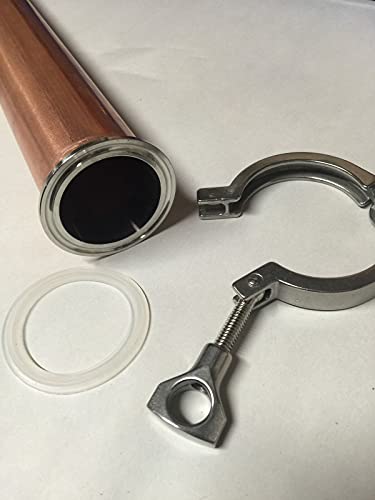 Replacement for Beer Keg Still Adapter Kit 2" Tri Clamp, Ferrule, & Gasket for Distilling Column