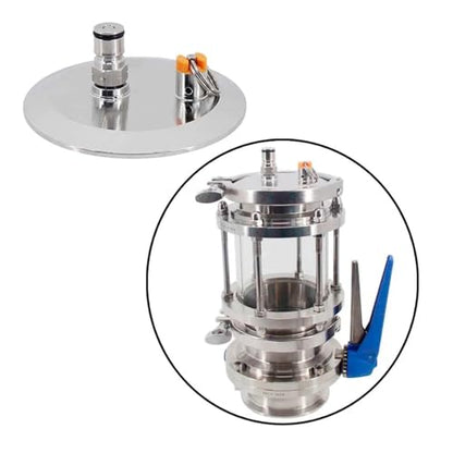 Tri Clamp 3"/4" End Cap With Gas Ball Lock Post And PRV 17 PSI Dry Hopper Homebrew Conical Fermenter joyful(3TC) - size: 3TC