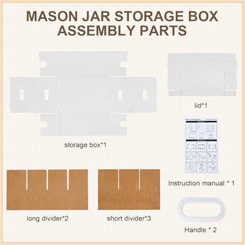 3 Pcs White Canning Jar Storage Boxes, Fits 32 oz Regular or Wide Mouth Jars, 12 Cells, Mason Jar Organizer - color: 3pcs White
