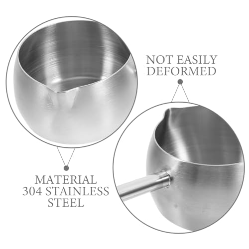 Kitchen Stainless Steel Soup Ladle - 10.6” Heat-Long Handle Oil Dipping Spoon for Soups Stews & Sauces Heat-Resistant Rust-Proof (280ml) - color: Silver