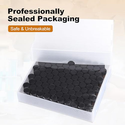 FOUR E'S SCIENTIFIC 100 Pack 4ml Glass Graduated Vials, 1 Dram Amber Small Sample Vials with Plastic Screw Caps Borosilicate Glass Sample Bottles for Liquid Powder Storage - color: Amber