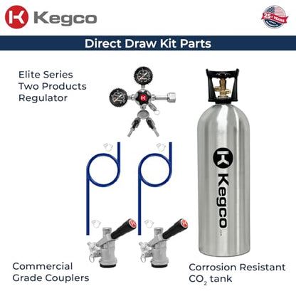 Elite Series 2 Product Direct Draw Kit with 20 lb. CO2 Tank - color: Commercial Grade