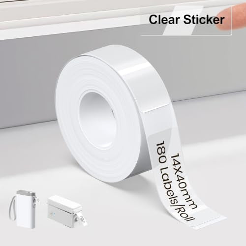 160pcs/Roll Self-Adhesive Labels - Continuous 12x40mm (0.472x1.57in) White Sticky Notes, Compatible with P15, Durable & Easy to Write On, Perfect for Office, School, or Home Use, Simple Label Design - color: 160pcs Self-adhesive Labels