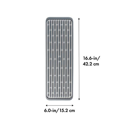 OXO 1372100 Good Grips Silicone Stemware Drying Mat, Gray - size: 6" x 16.6"