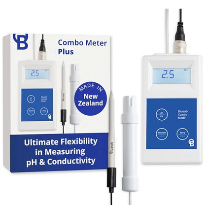 Bluelab METCOMPLUS Combo Meter Plus for pH, Temperature, and Conductivity in Water and Soil with Easy Calibration, Digital Nutrient (TDS/PPM) Testing Kit for Hydroponic System & Growing Indoor Plants - style: pH/EC/Temp Meter in Multiple Substrates