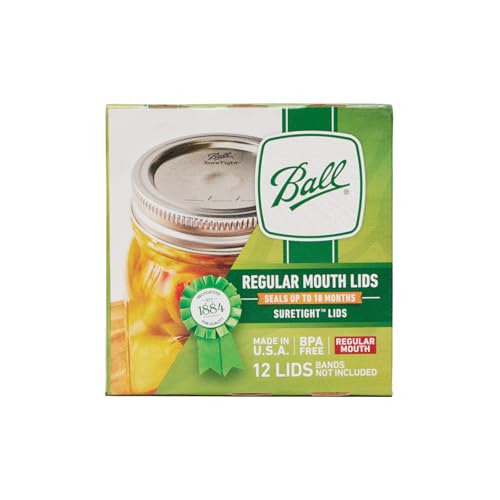 Ball Regular Mouth Mason Glass Jar Lids (24-Count), Silver