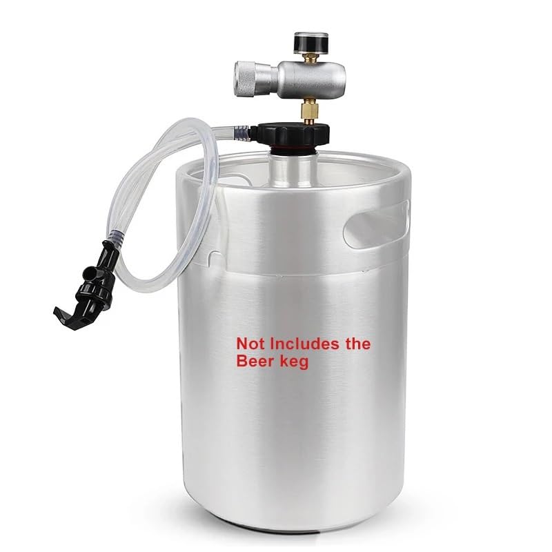 Portable Mini Keg Tap Kit, Beer and Wine Dispenser with Picnic Faucet and CO2 Regulator for Outdoor Parties
