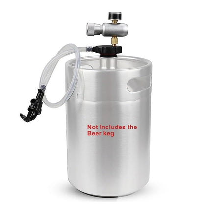 Portable Mini Keg Tap Kit, Beer and Wine Dispenser with Picnic Faucet and CO2 Regulator for Outdoor Parties