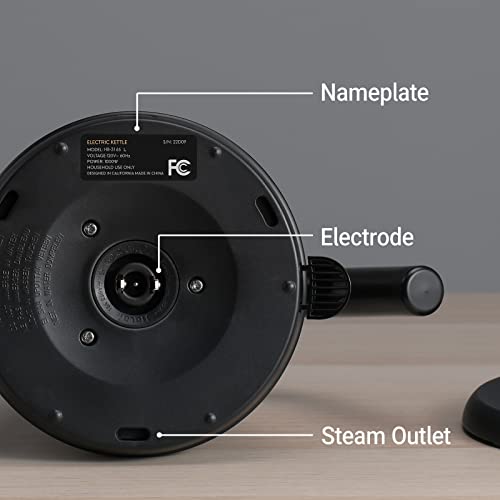 Mecity Electric Kettle Gooseneck Water Kettle Stainless Steel Tea Kettle Water Boiler Fast Heating, Auto Shut Off, 27 fl oz, 1000W, Matte Black - color: Black