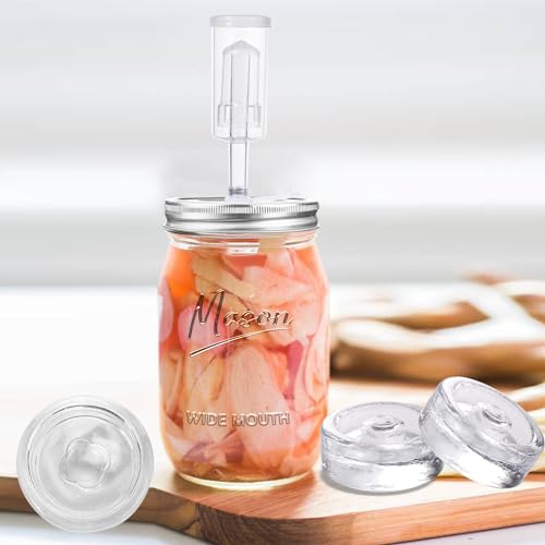 32 oz Fermentation Jar,2 Pack Fermentation kit with Fermenting Weights and Airlocks,Pickle Jar for Fermenting,Pickling,Canning,Mead Making
