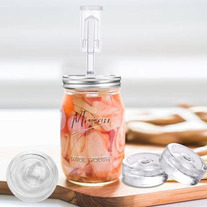 32 oz Fermentation Jar,2 Pack Fermentation kit with Fermenting Weights and Airlocks,Pickle Jar for Fermenting,Pickling,Canning,Mead Making