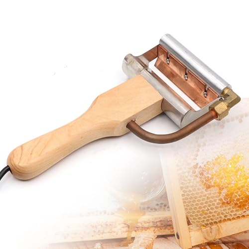 Electric Hot Uncapping Knife Heated Honey Wax Cutter with Constant Temperature Bee Extractor Beekeeping Tools Stainless Steel Blade & Insulated Handle, Beekeeping Honey Harvest Supplies