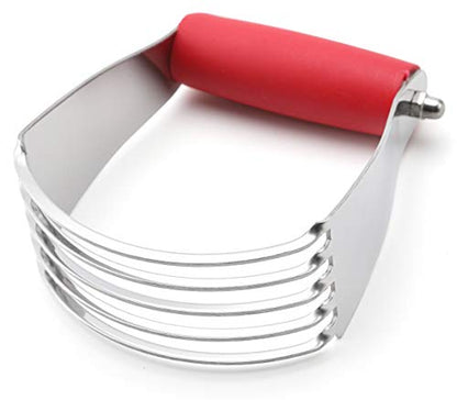 Spring Chef Dough Blender, Top Professional Pastry Cutter, Heavy Duty Baking Tool with Stainless Steel Blades, Medium Size, Red - color: Red, size: 3" Medium