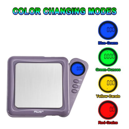 American Weigh Scales 200g x 0.01g Digital Pocket Gram Scale-Blade Series | Precision Mini Scale 0.01g Accuracy, Pocket Scale for Kitchen, Gold, Gems & Coin Scale, Smart Digital & Compact Scale - color: Gray, size: 200g x 0.01g