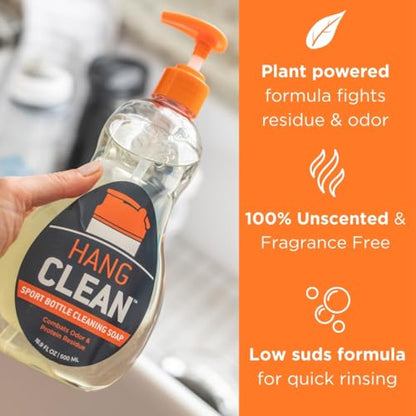 Sport Bottle Dish Soap, Fragrance Free, Plant Powered, Hypoallergenic, 16.9 fl oz, 1 Count