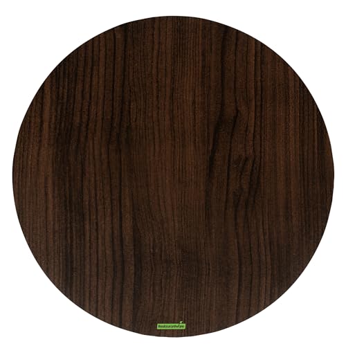 Restaurantware Cater Tek 13.8 Inch Charcuterie Boards 10 Faux Wood Cheese Boards - Round Stackable Dark Paper Cardboard Charcuterie Boards Disposable For Serving At Catered Events - color: Dark, size: 13 3/4"