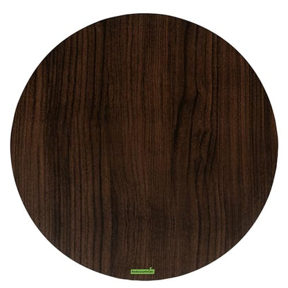 Restaurantware Cater Tek 13.8 Inch Charcuterie Boards 10 Faux Wood Cheese Boards - Round Stackable Dark Paper Cardboard Charcuterie Boards Disposable For Serving At Catered Events - color: Dark, size: 13 3/4"