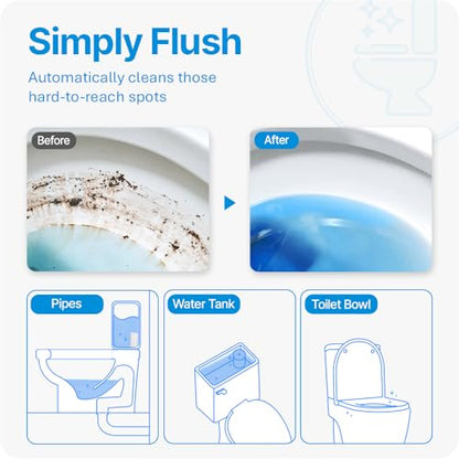 Fresh & Fresh Automatic Toilet Bowl Cleaners - 69 Bottles(UPTO 2500 FLUSHES/Bottle), Commercial and Residential Cleaner 3-4 MONTH Lasting Toilet Bowl Cleaner Bottle - color: Bottle (White), size: 69