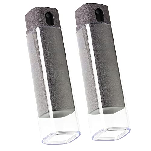 CUIUD Touchscreen Screen Cleaner Kit 2 Pcs, Phone, Tablet and Car Screen Cleaner, Two in One Spray and Microfiber Cloth(2 Pack Grey) - color: 2 Pcs Grey