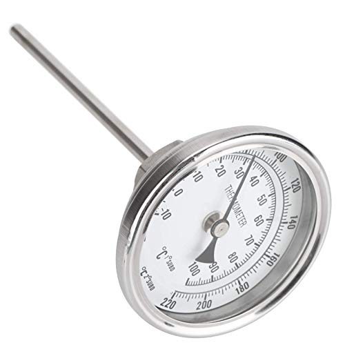 Fry Thermometer 1/2 NPT Thread Stainless Steel Dial Thermometer Homebrew Thermometer 0220/10100