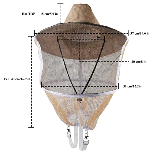 Beekeeping Supplies Beekeeping Veil Hat Beekeeping Suit 3 Pack Beekeeper Hat Professional Bee Face Cover Net Beekeeping Protection Supplies