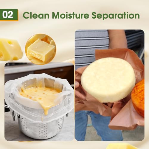 Stainless Steel Manual Vegetable Squeezer-Heavy Duty Cheese & Yogurt Strainer for Removing Excess Liquid from Soft Fruit & Vegetables (Not for Hard Fruits)