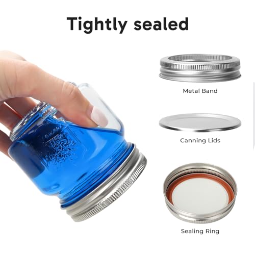 8 oz Glass Mason Jars ，12 Pack Glass Canning Jars with Airtight Lids | Pickling Jars for Jelly, Jam, Honey, Pickles, Spice, Essential Preserver for Home Storage and Gifting - color: 8oz-15pack-Mason