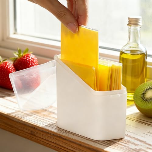 Cheese Storage Clear Airtight Organizer Holder | Refrigerator Sliced Cheese Organizer Box for Kitchen Home Dormitory Hotel Restaurant Apartment Businesses Rental