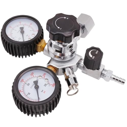 Dual Gauge CO2 Regulator for Homebrew Kegging - Heavy Duty Draft Beer Kegerator with Pressure Relief Valve(W21.8) - size: W21.8