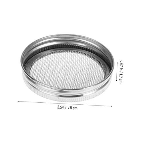 2pcs Stainless Steel Sprouting Screen Lids for Wide Mouth Mason Jars Fermentation Lids Mesh Strainer - size: Size 3