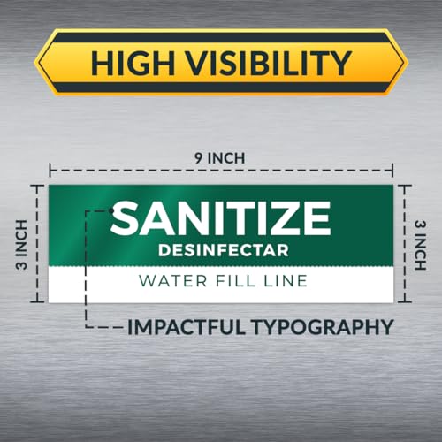 5 Pack Wash Rinse Sanitize Sink Labels, Waterproof Sticker Signs, 3 Compartment Sink Labels - Restaurant Supplies, Food Truck Supplies, Dishwashing Sign Wash Station - color: 5 Pack