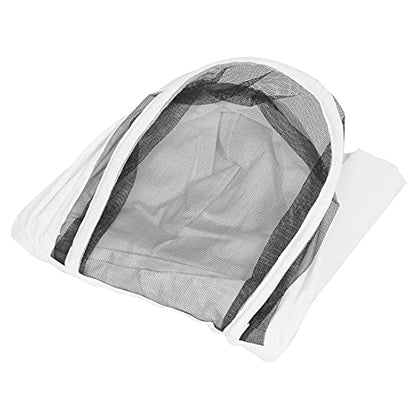 Yosoo Beekeeping Protective Veil Jacket with Double Zippers Hat Veil Breathable Polyester Cotton Bee Suit for Beekeeping Accessory (White) - color: White