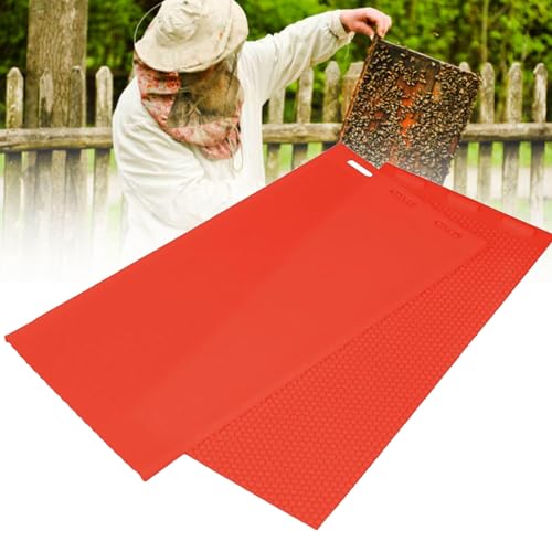 2PCS Beehive Foundation Sheets, Beeswax Foundation Sheets Press Embosser Machine Manual Silicone Mold DIY Beekeeping Tool