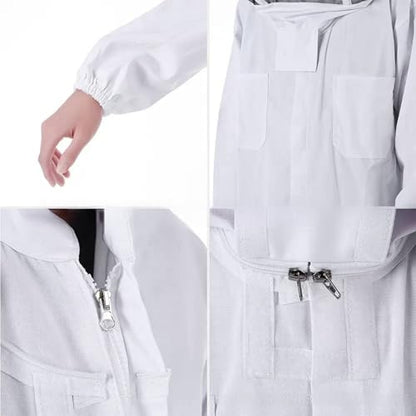 Bee Suit, Full Body Beekeeper Costume Nylon Beekeeping Protective Clothing with Ventilated for Beekeeper