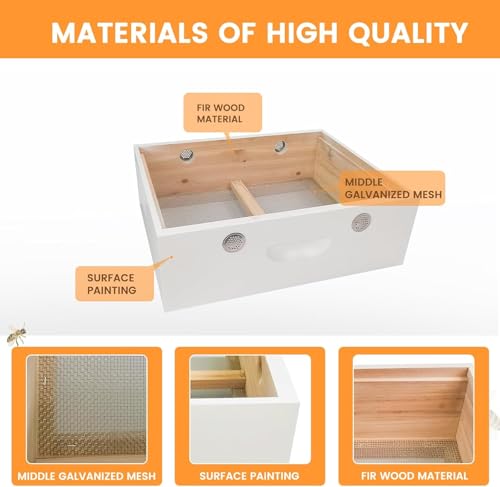 Bee Hive Winter Quilt Box Hand Painted Langstroth Overwintering Beehive Quilt Box for Bees Winter (10 Frame) - size: 10 Frame