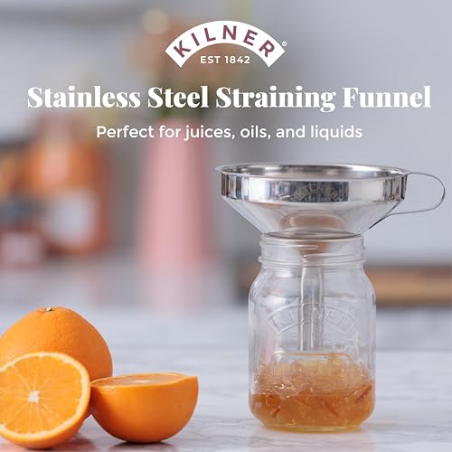 KILNER Stainless Steel Straining Funnel, 1 EA