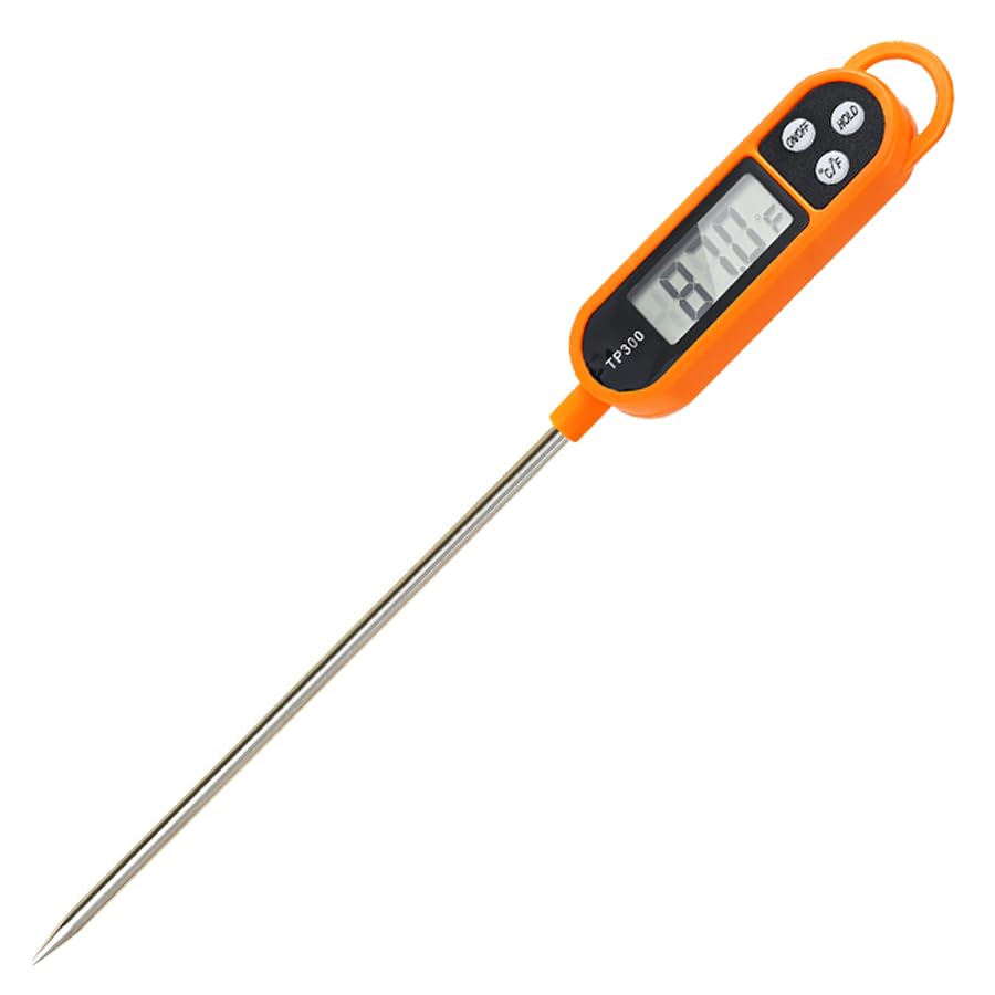 Candy Thermometer Digital Instant Read for Meat Kitchen Cooking Food Oil Deep Fry BBQ Grill Smoker (1, 9.4in-orangev) - size: 9.4in-orangev
