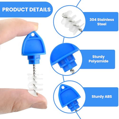 Beer Tap Plugs Brush Kit - 24 Cleaning Brushes & 5 Draft Beer Tap Plugs for Kegerator Cleaning Replacement Cleaning Parts, Sanitary Faucet Cap Cover Brush Set for Most Taps Bar