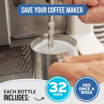 Caffenu Universal Milk System Cleaner, Alkaline Liquid, 1 Liter Bottle