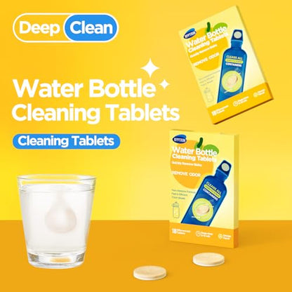 Water Bottle Cleaning Tablets, 18 Pack Bottle Clean Tablet Hydration Bladder Cleansing Tablets for Hydration Bladder, Water Bottle, Individually Packed, Orange Flavor - size: 1 Count (Pack of 18)