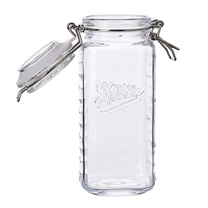 Mason Craft & More Airtight Kitchen Food Storage Clear Glass Clamp Jars, 22 Ounce (0.65 Liter) Mini Clamp Jar - size: 22 ounce (0.65 liter) Mini Jar - Pack of 1